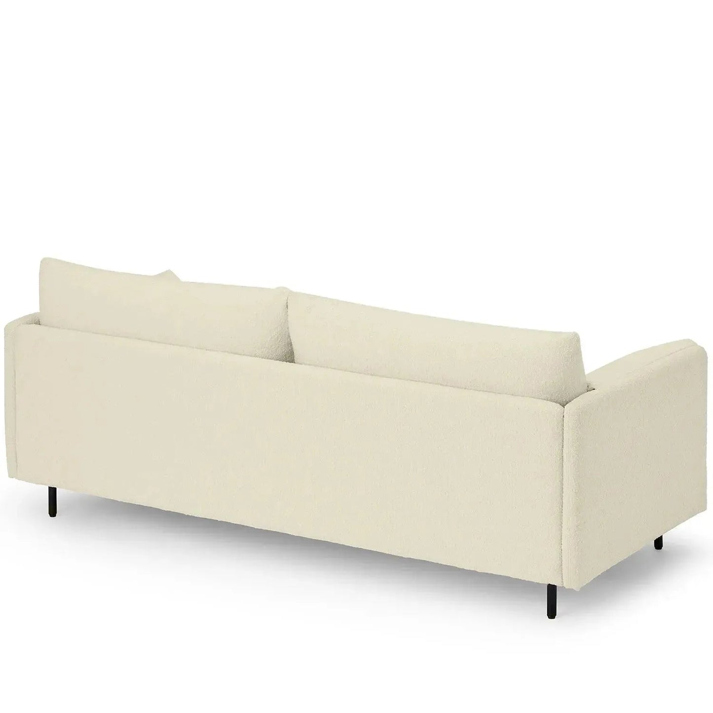 Modern Boucle Sofa Bed HITOMI WHITEWASH