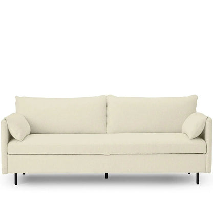 Modern Boucle Sofa Bed HITOMI WHITEWASH