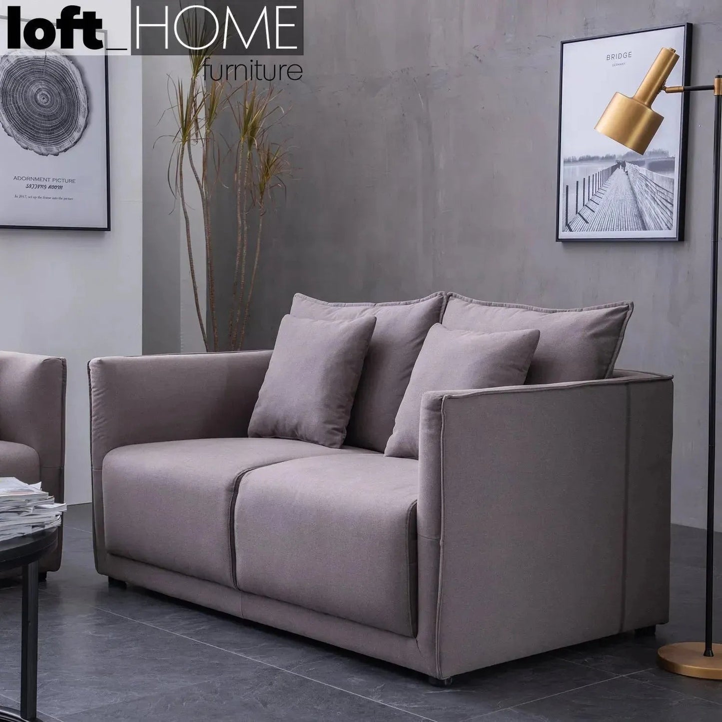 Modern Fabric 2 Seater Sofa ADAM