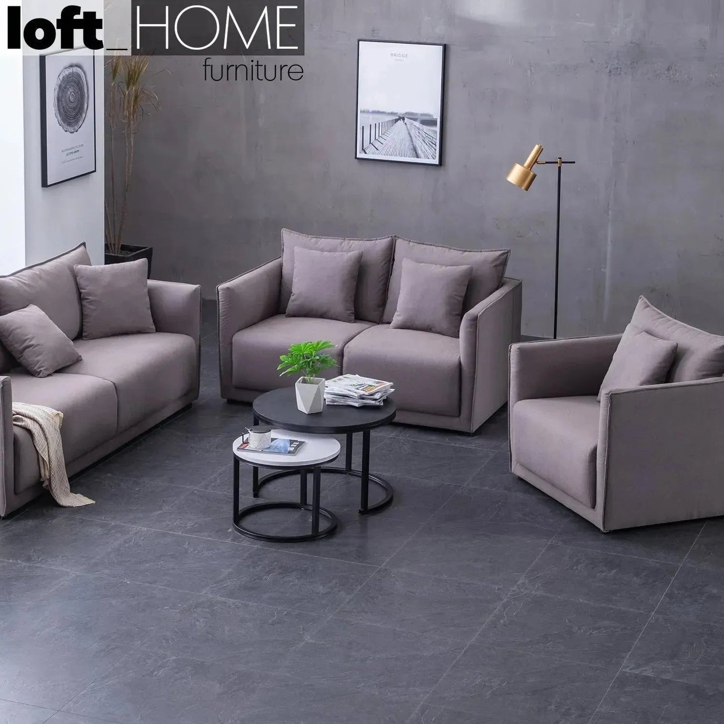 Modern Fabric 2 Seater Sofa ADAM