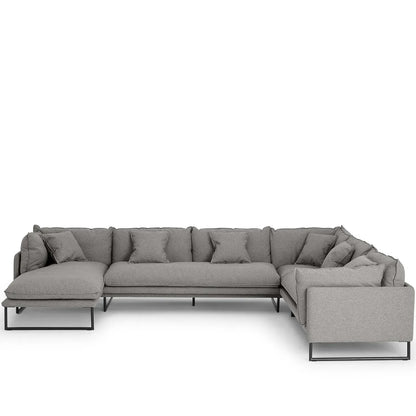 Modern Fabric L Shape Sectional Sofa MALINI 3+3+L