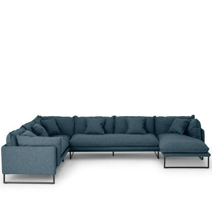 Modern Fabric L Shape Sectional Sofa MALINI 3+3+L