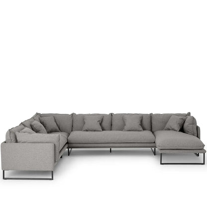 Modern Fabric L Shape Sectional Sofa MALINI 3+3+L