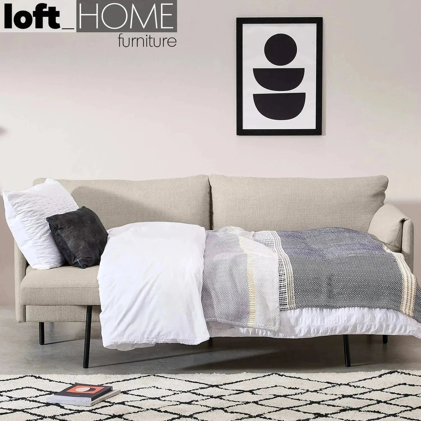 Modern Fabric Sofa Bed HITOMI