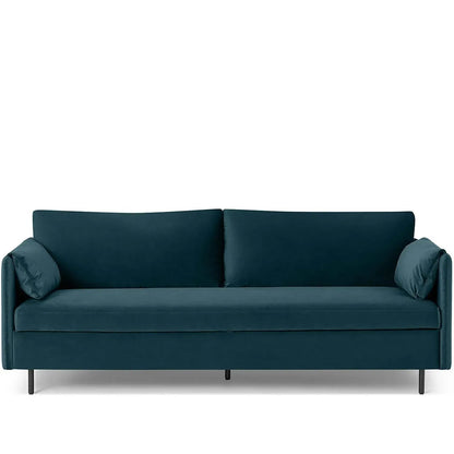 Modern Velvet Sofa Bed HITOMI STEEL BLUE