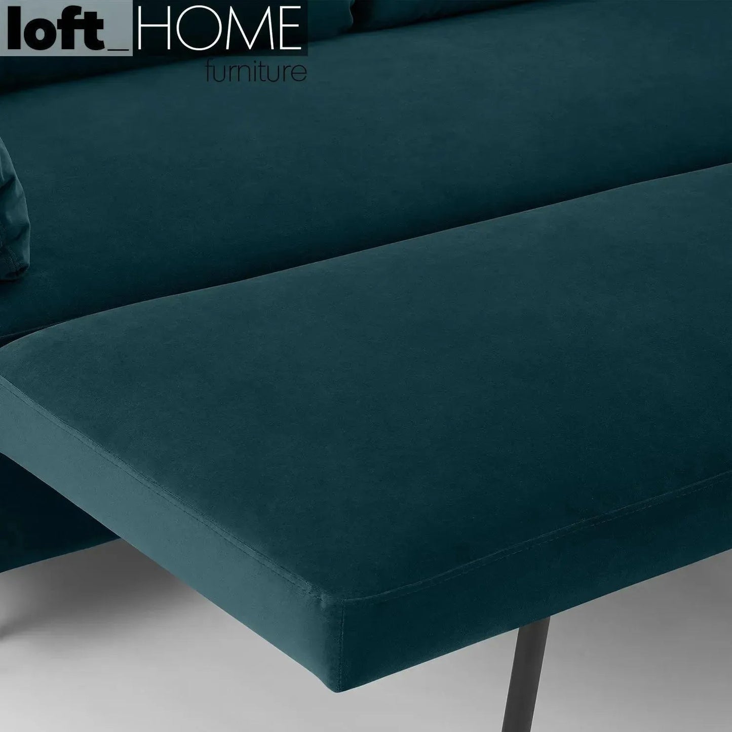 Modern Velvet Sofa Bed HITOMI STEEL BLUE